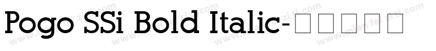 Pogo SSi Bold Italic字体转换